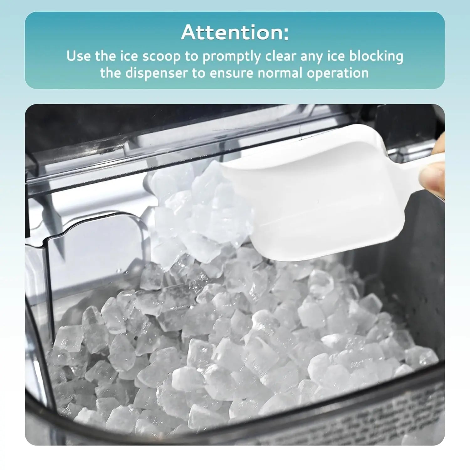 Nugget Ice Maker Countertop – 35lbs/Day Sonic Pebble Ice Machine with Self-Cleaning, Scoop & Basket, Stainless Steel Country Style Interiors